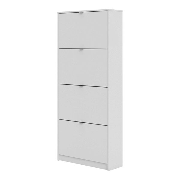 Wyld Haus Prague White Shoe Cabinet 4 Flip Down Doors