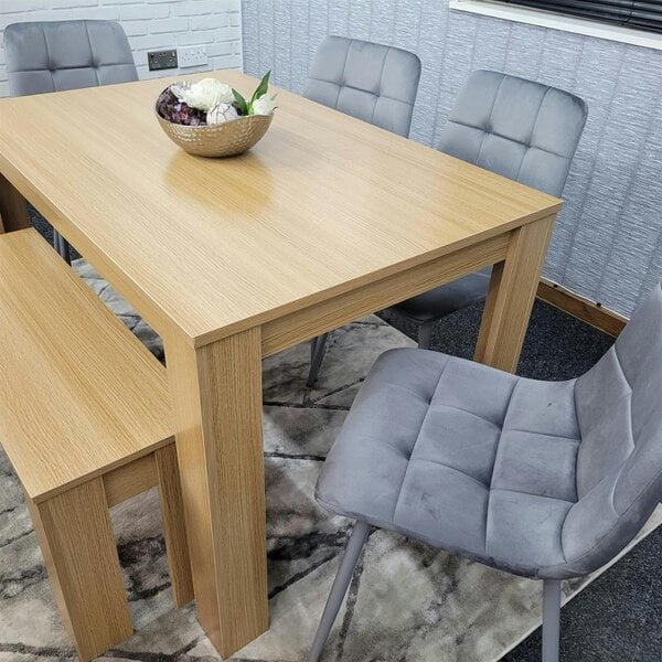 Kosy Koala Dining Table Set with 4 Chairs Dining Room and Kitchen table set of 4, and Bench