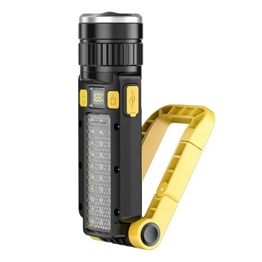 Havendro Multi Function Portable LED Torch Flashlight USB Rechargeable Light