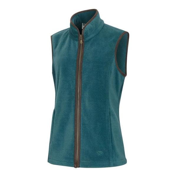 Hoggs of Fife Stenton Ladies Fleece Gilet in Teal a luxury gilet for ladies to wear in the countryside