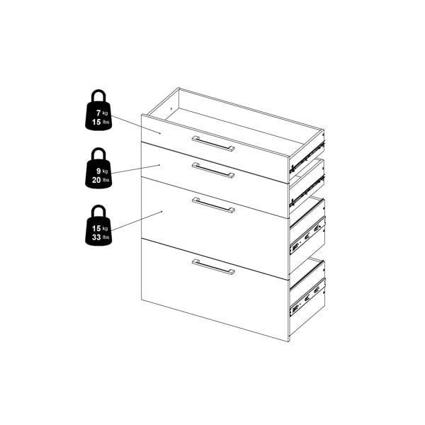 Furniture To Go Prima Bookcase 2 Shelves With 2 Drawers 2 File Drawers In Oak