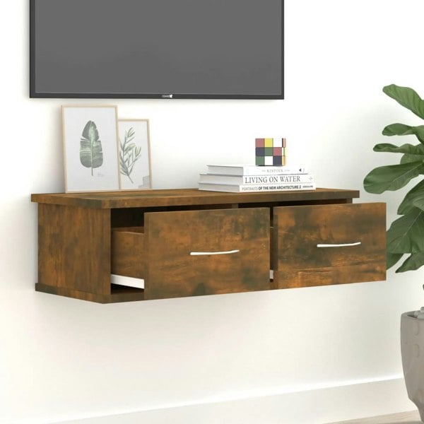 Berkfield Wall Cabinet Smoked Oak 60x26x18.5 cm Engineered Wood