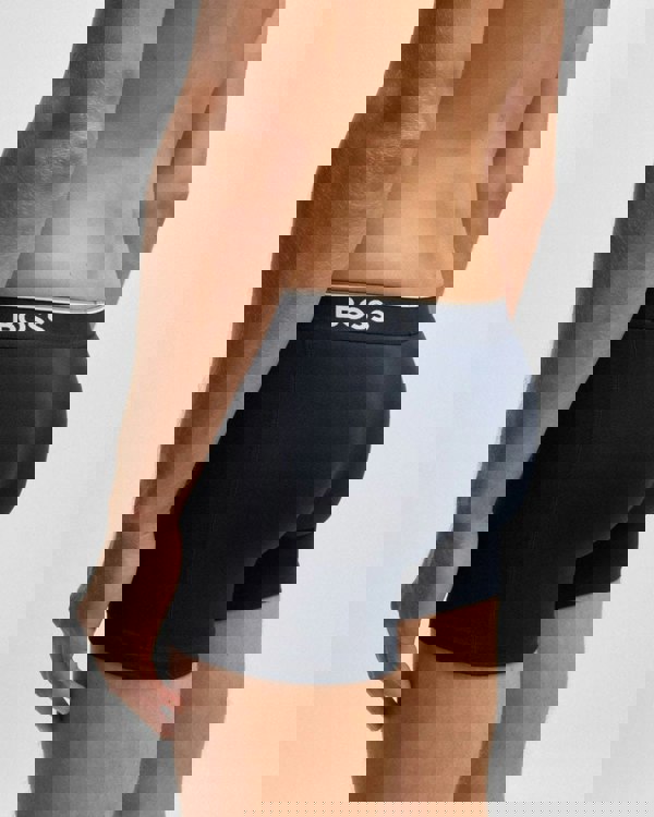 BOSS Orange Power Three Pack Mens Stretch Cotton Boxer Briefs With Logos NOS - Open Blue 480