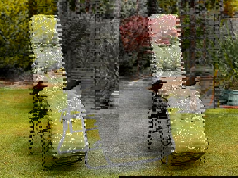 Deluxe Garden Relaxer REPLACEMENT CUSHION ONLY (pattern options available) (H) 99cm x (W) 58cm x (D) 73cm Renaissance Grey The Garden Furniture Shop