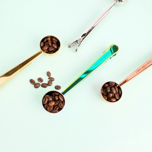 Mother's Day Personalised Coffee Spoon and Bag Clip - MYLEE London