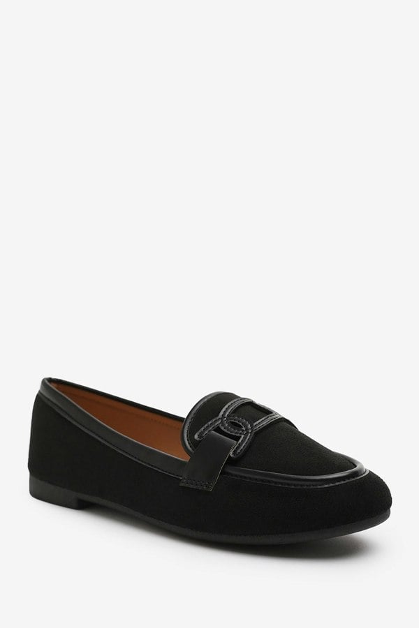 Where's That From Lizzo Slip on Trim Loafers With Accessory Detailing in Black