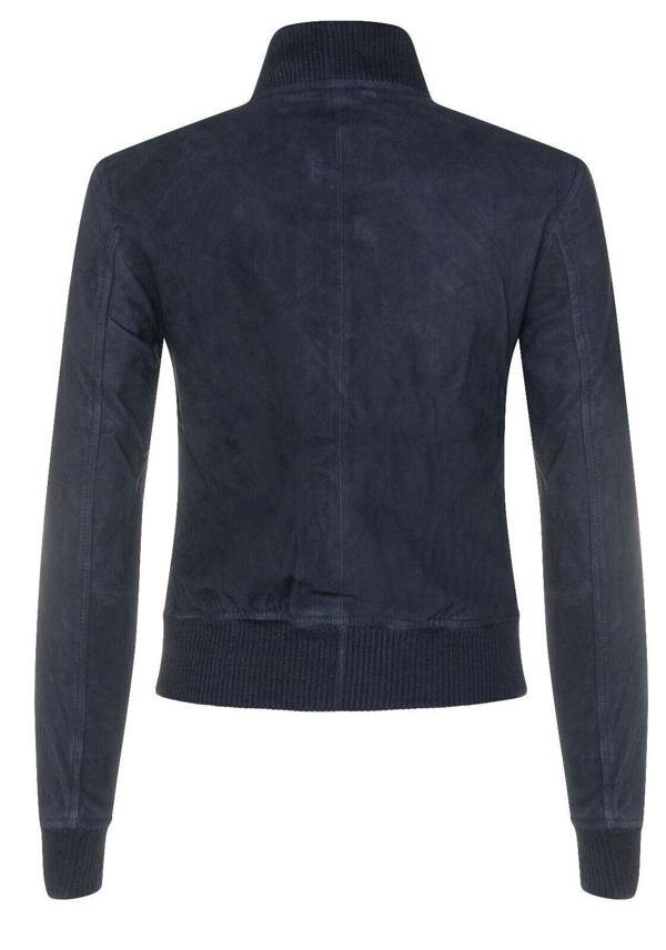 Infinity Leather Womens MA-1 Suede Bomber Jacket-Arnhem