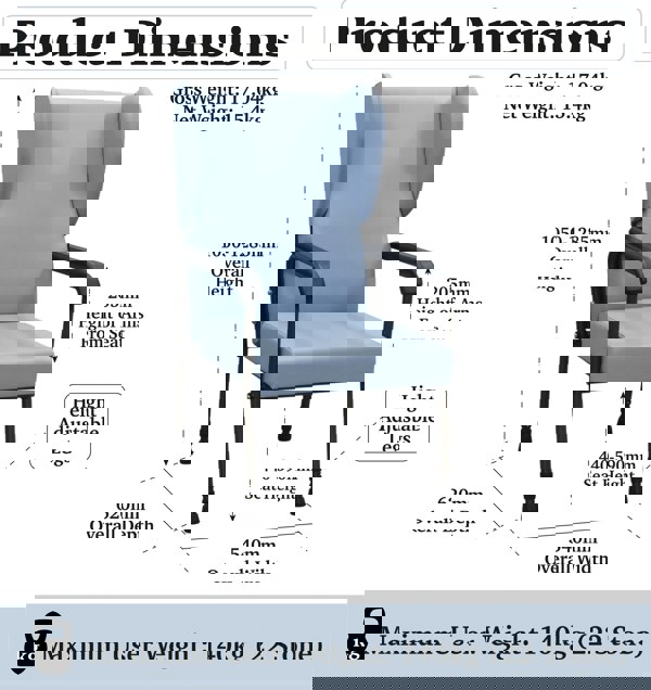 Aidapt Chelsfield Flat Packed Blue