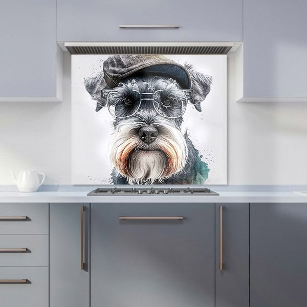 Warren Reed - Designer Miniature Schnauzer Dog Splashart Kitchen Splashback