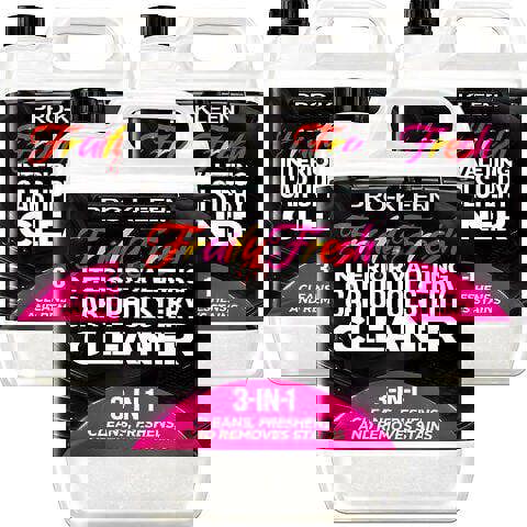 ProKleen Pro-Kleen Interior Valeting Car Upholstery Carpet Cleaner Shampoo Removes Dirt, Grime and Stains Fruity Fresh Fragrance (15 L)