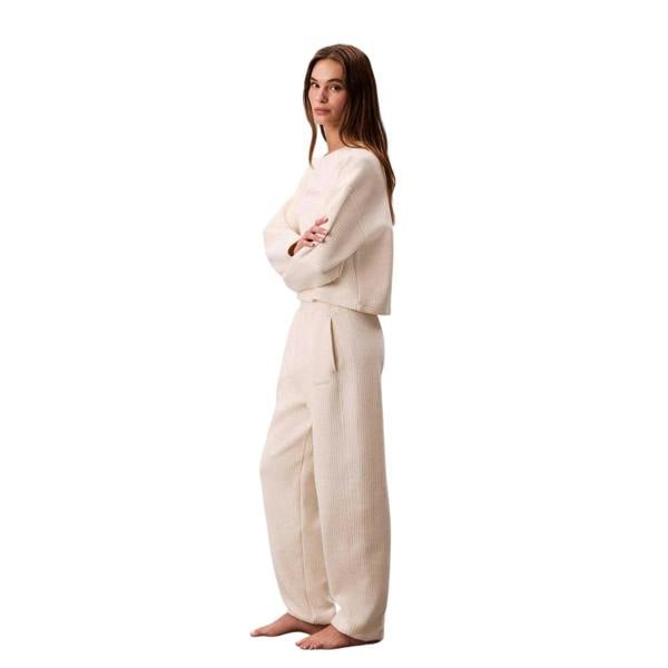 Calvin Klein Womens/Ladies Quilted Jogging Bottoms - Ivory - 