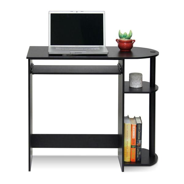 WALPLUS Contemporary Desk | /BK Easy Assembly Computer Desk, Espresso with Functional Design | 14098R1EX