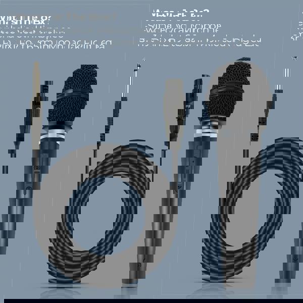 St Helens Mr Entertainer Dynamic Handheld Karaoke Microphone With Lead 600 Ohm Black