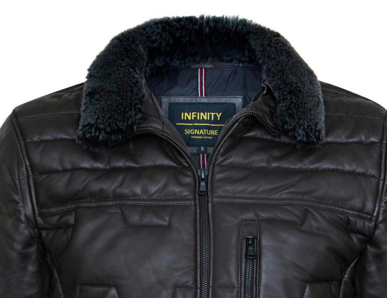 Infinity Leather Men's Leather Quilted Biker Jacket - Guayaquil