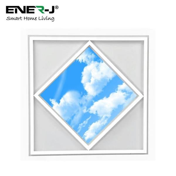 ENER-J 60x60cm Diamond Sky & Cloud Ceiling LED Panel Light - 70W, Cool White | Pack of 4 - 6500K