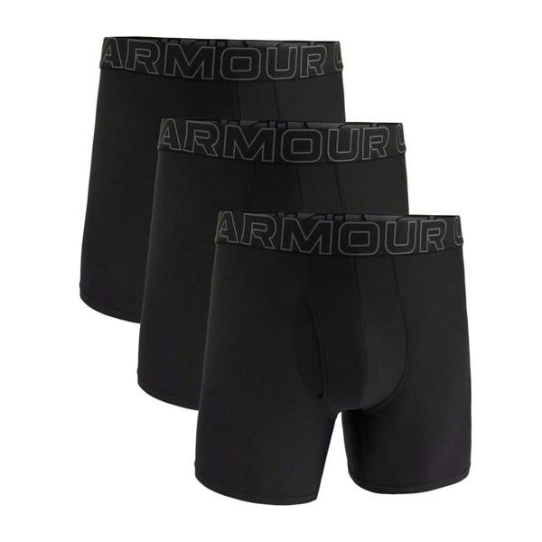 Under Armour Mens Performance Boxer Shorts (Pack of 3) - Black - 