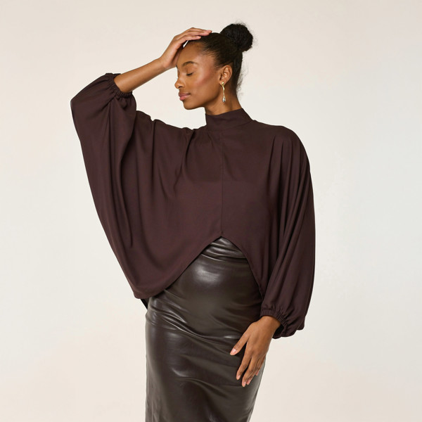 Lioness by TF The Brown Satin Tunic