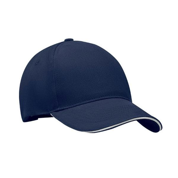 MidOcean Singa 5 Panel Baseball Cap - Blue/White - 