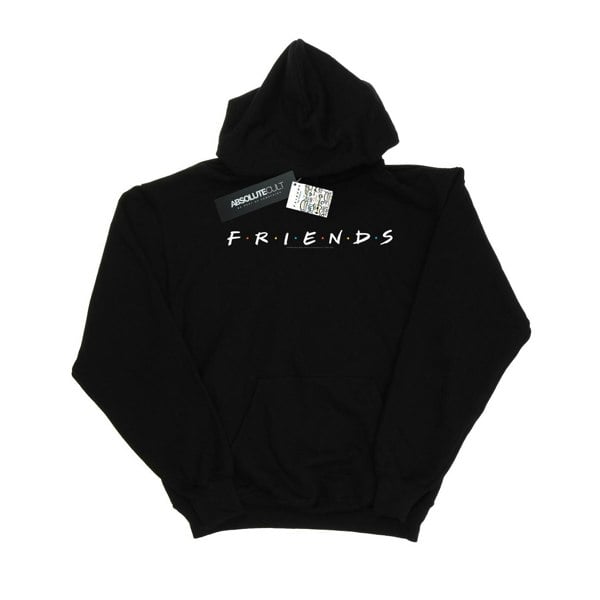 Friends Boys Text Logo Hoodie - Black