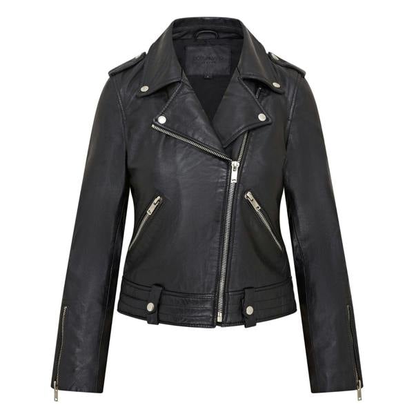 Infinity Leather Womens Black Leather Brando Jacket - Chennai