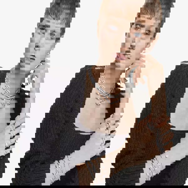 Swarovski Attract Soul White Crystal Heart Bangle 5518814 M