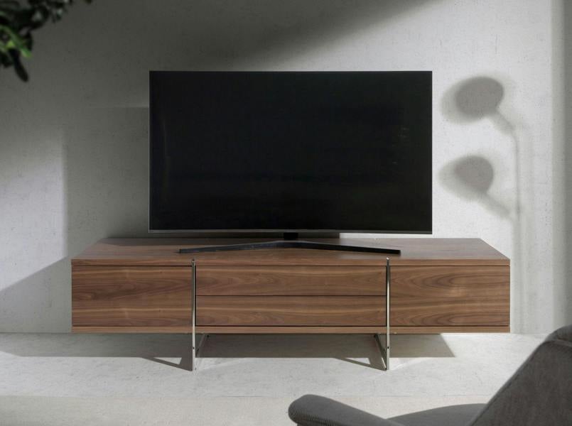 Angel Cerdá TV Stand Walnut and Chromed Steel 3045