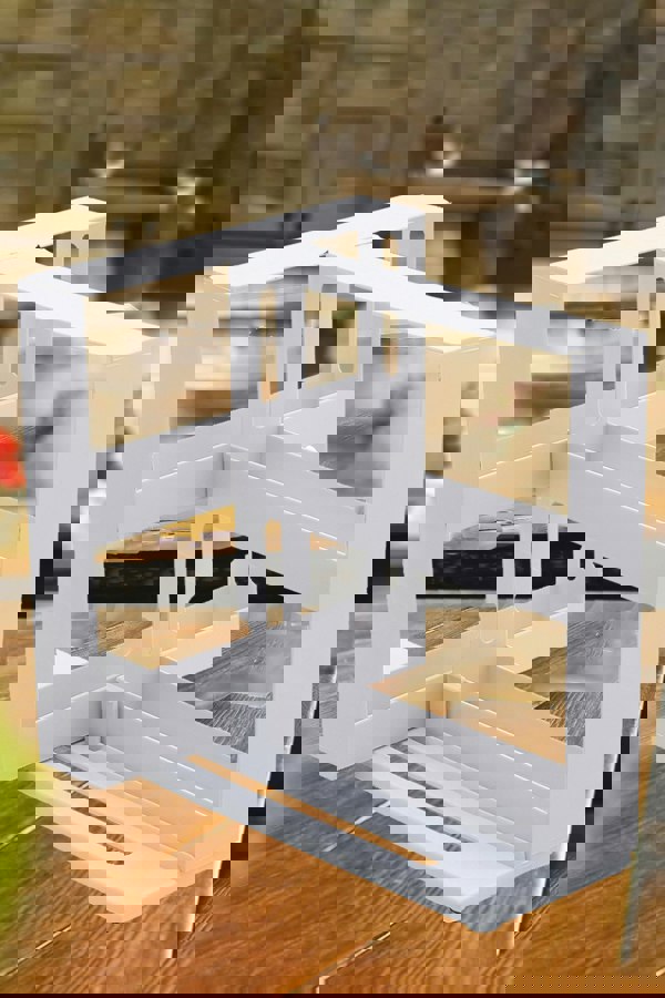 Living and Home 2-Tier&2-Row Rotating Jars Spice Rack Kitchen Storage Holder Shelf Cabinet Organizer