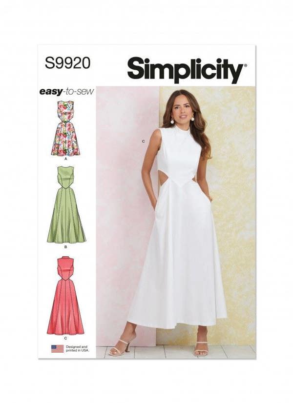 Simplicity Sewing Pattern 9920, Dresses for Women, H5 (6-8-10-12-14) - Easy