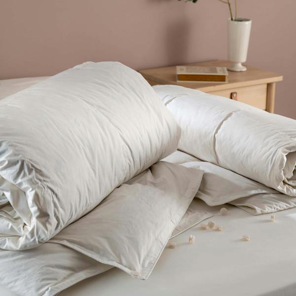 Duck Feather & Down Duvets styled in a bedroom | Soak and Sleep