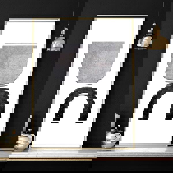 Abstract Painting Black And White | Set of 3 wall art prints