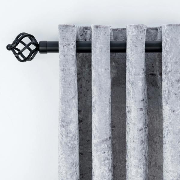 A.Unique Home Twisted Metal Extendable Curtain Pole (25/28mm) (Matte Black,70cm - 120cm)