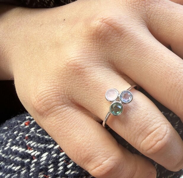 Reeves & Reeves Iris Trio Ring - Silver
