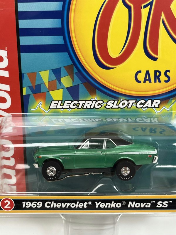 Auto World Slot Cars 1969 Chevrolet Yenko Nova SS Grn Thunderjet Ultra G HO Slot Car SC377-2