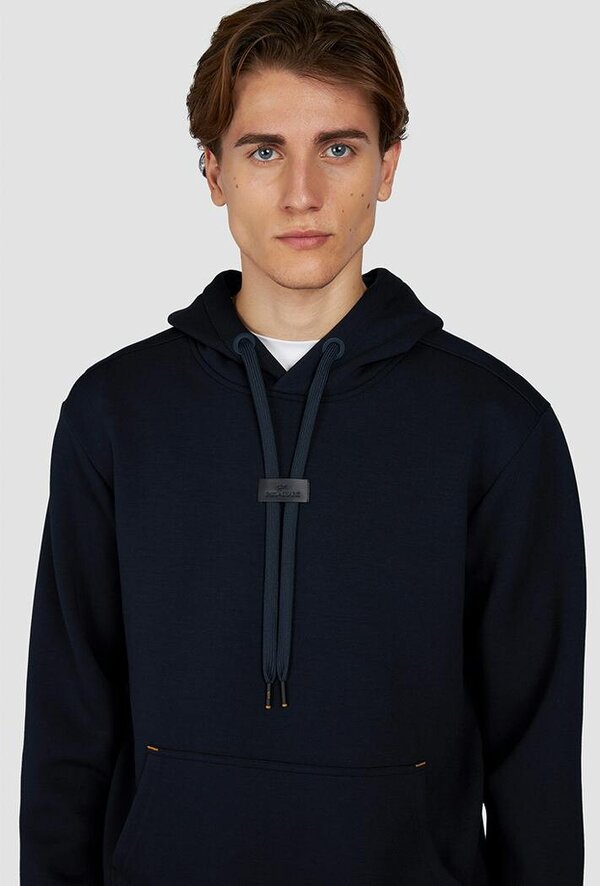 Paul & Shark Leather Badge Tech Hoodie