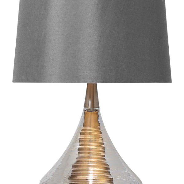 Pagazzi Lighting Willis Satin Nickel Glass Table Lamp