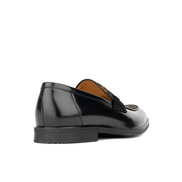 Embassy London Gosselin - Black & Yellow Flowers - Men's leather loafer with jaquard details