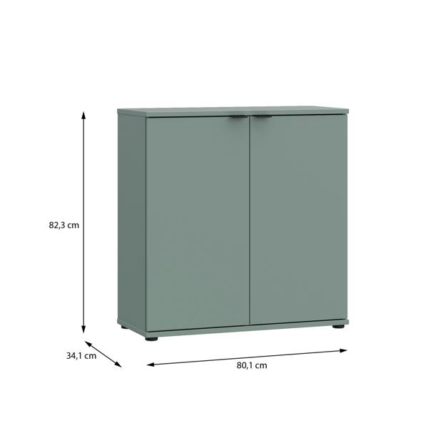 Furniture To Go Ganymede 2 Door Cupboard in Sage Green