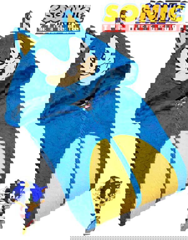 Sonic the Hedgehog Unisex Kids Blue Sonic Novelty 3D Dress-Up Style Onesie