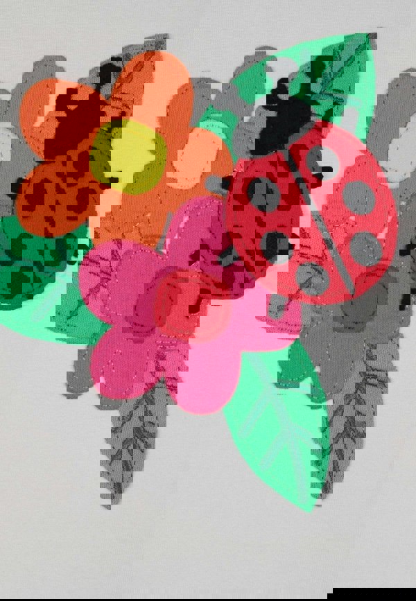 Organic Ladybird Applique Short Sleeved T-Shirt - Toby Tiger