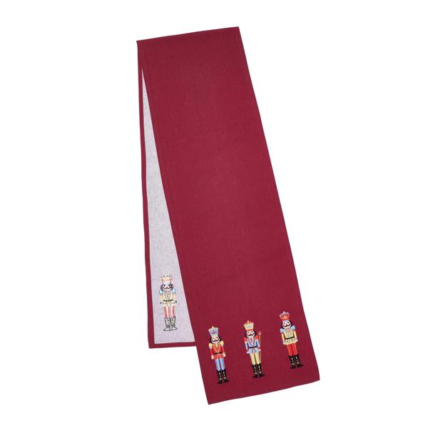 Catherine Lansfield Christmas Nutcracker Cotton Dining Table Runner Plum