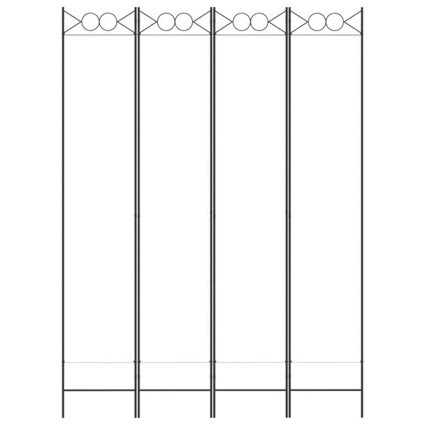 Berkfield 4-Panel Room Divider White 160x220 cm Fabric