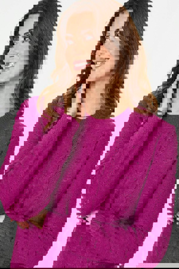 Orchid | Textured Long Sleeve Knitted Jumper
