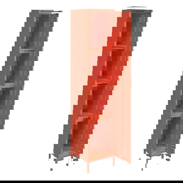 Dorel Home Cache Single Metal Locker with Storage Orange