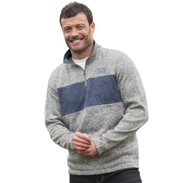 Atlas For Men Mens Wild Park Brushed Fleece Jumper (Pack of 2) - Blue/Grey