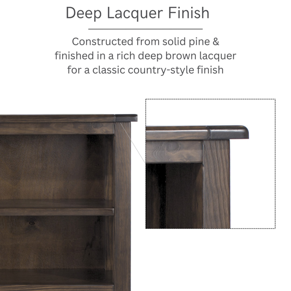 Core Products Boston Low 3 Shelf Bookcase