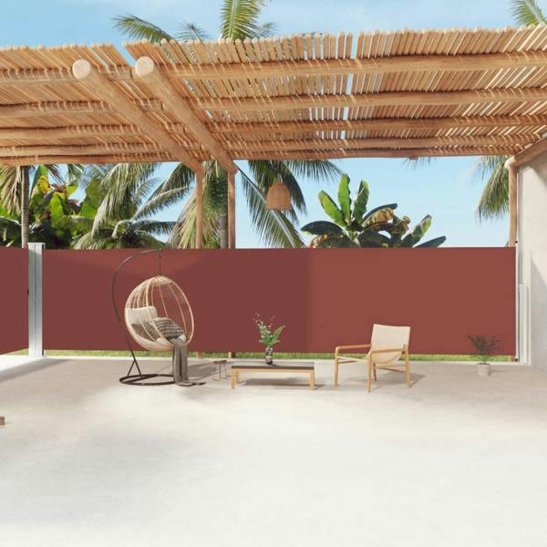 Berkfield Retractable Side Awning Brown 180x1200 cm