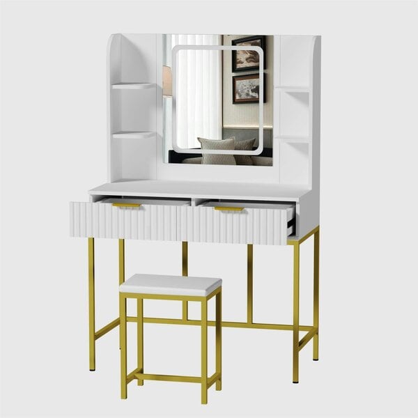 Kosy Koala Dressing Table with LED Mirror Makeup Desk Vanity Table Stool Set