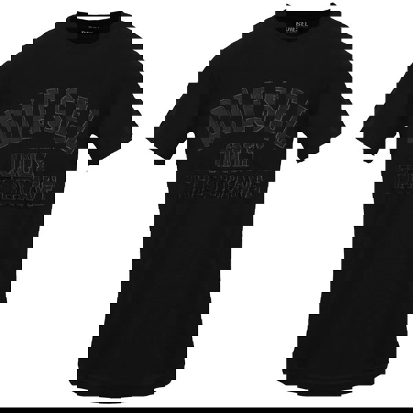 Diesel Monotone Embossed Logo Black Caviar T-Shirt