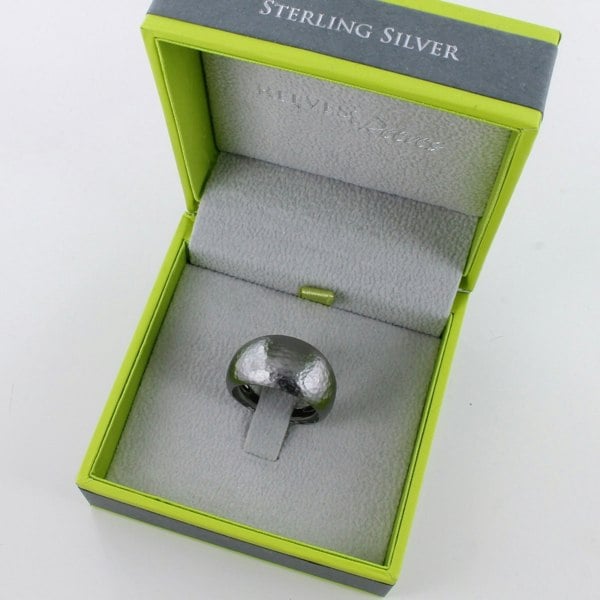 Men's Sterling Silver and Rhodium Disco Ring - Reeves & Reeves