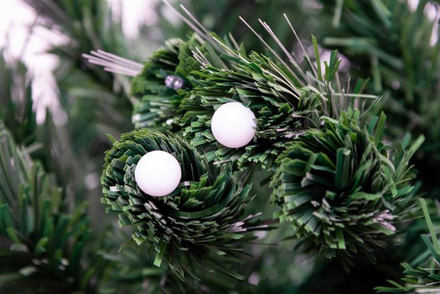 2ft to 6ft Pre-Lit Fibre Optic Christmas Trees with Berries, PVC and LEDs image 8